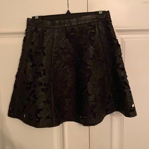 Club Monaco leather skirt